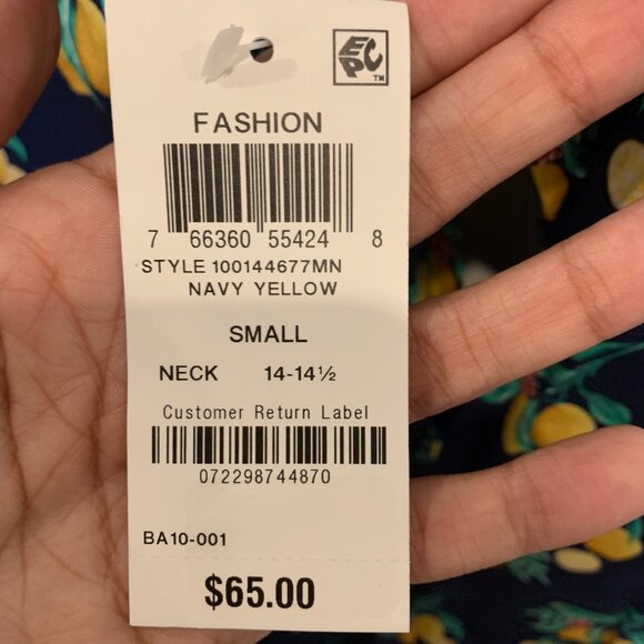 Mens Bar III Woven Button Down S NWT- B5 - Picture 5 of 7